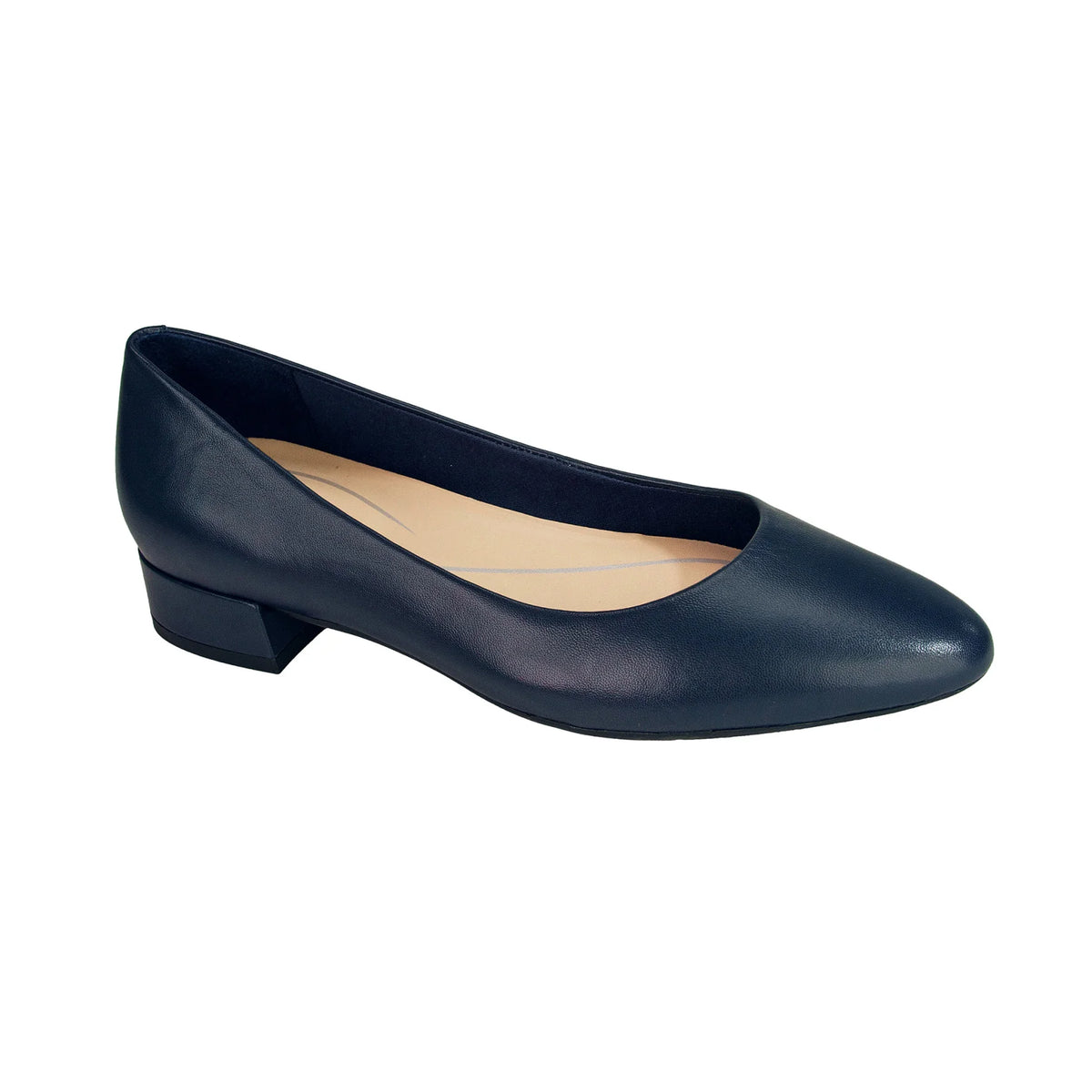 Caldise Leather Low Heel Dress Shoes