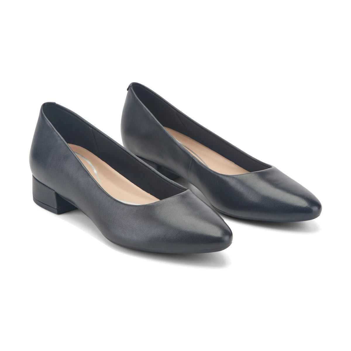Caldise Leather Low Heel Dress Shoes